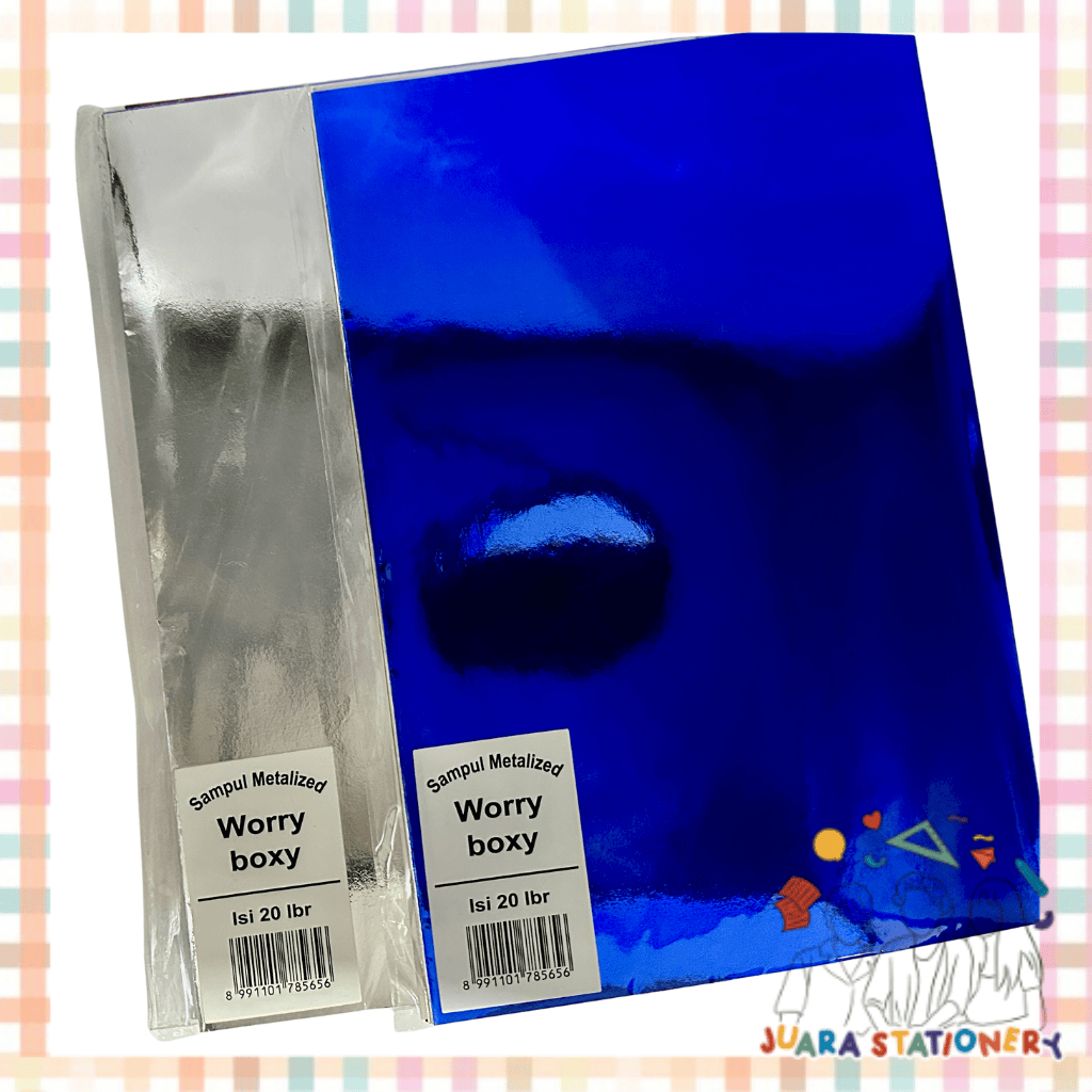 

(609) Sampul Metalik Boxy Worry 20 lembar / Sampul Buku Metalik Sampul Buku Boxy Sampul Boxy