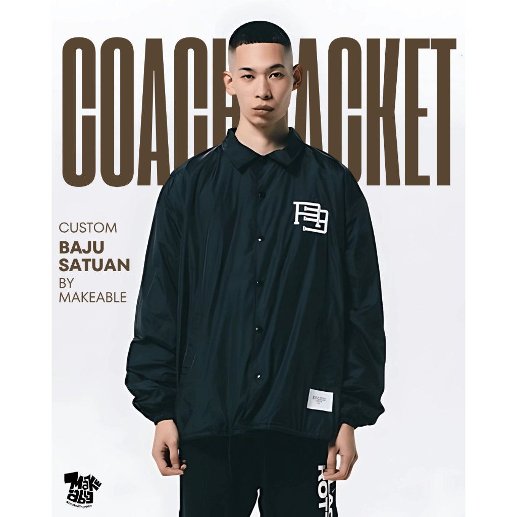 JAKET COACH CUSTOM SATUAN