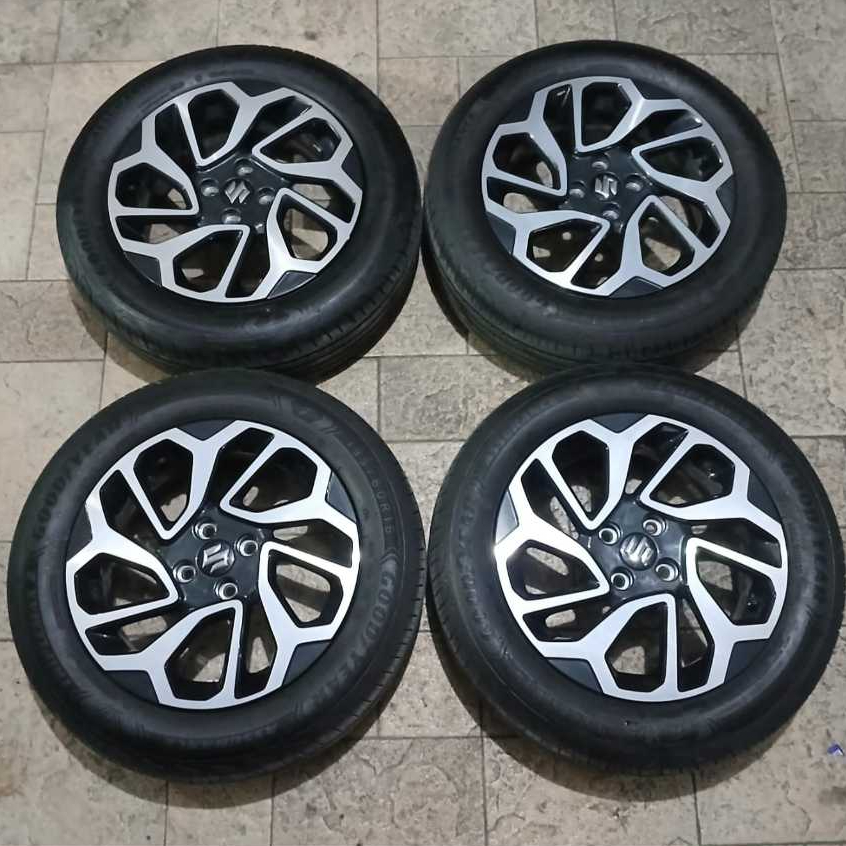Velg Mobil Ori Suzuki Fronx Ring 16 Baut 4X100 + Ban GY 195 60 R16 TH2025 Ori Copotan Bisa Swift Yar