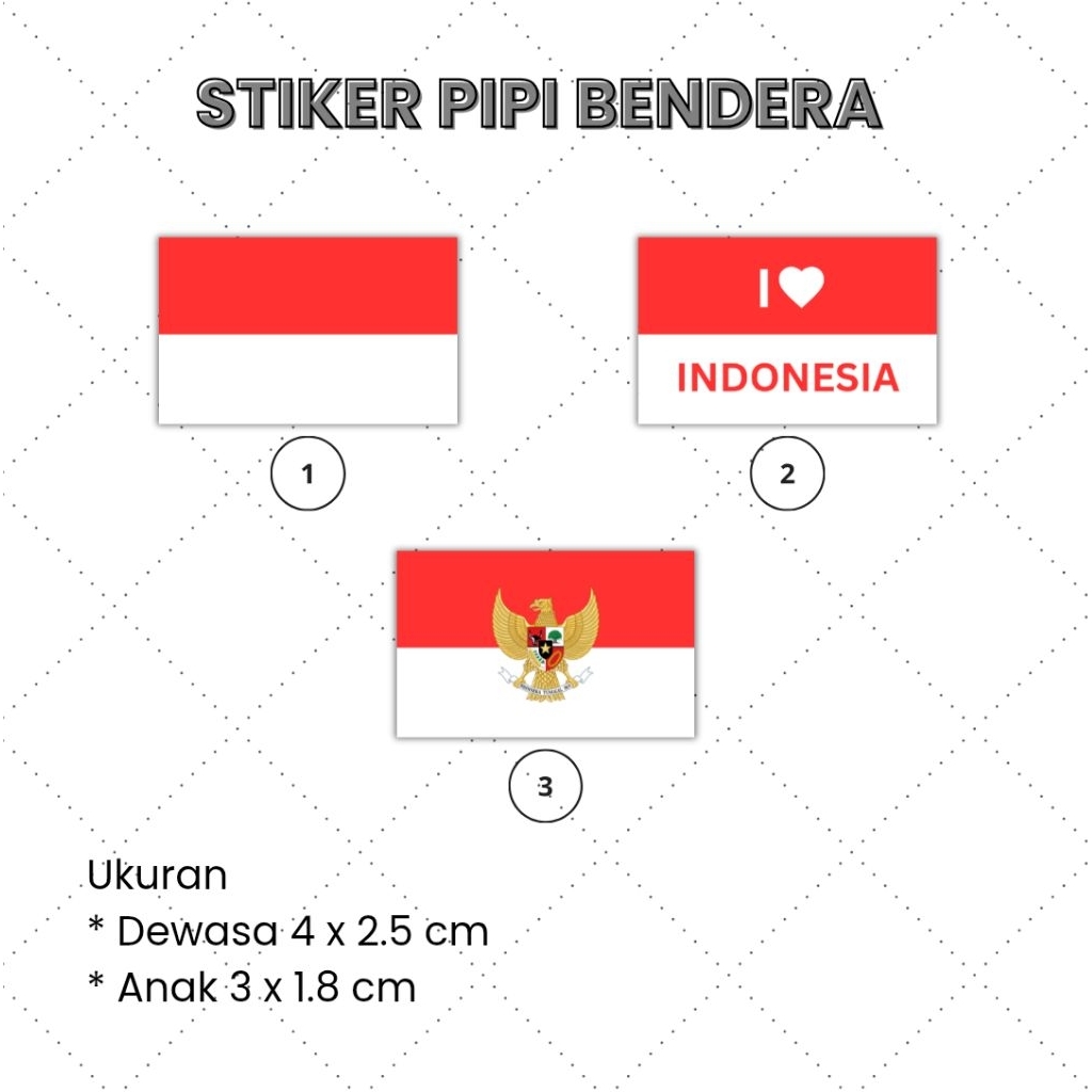

stiker pipi bendera merah putih