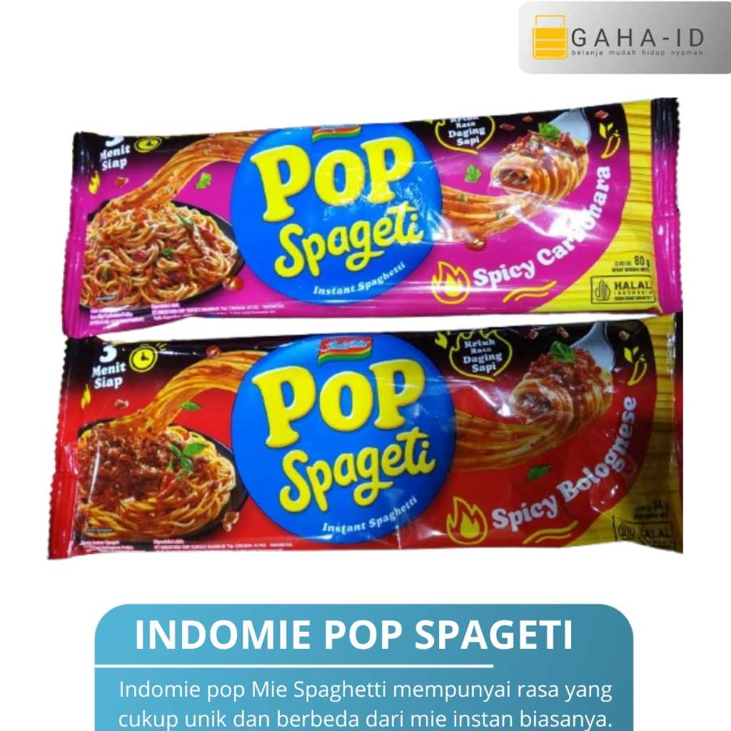 

INDOMIE POP SPAGETI Carbonara & bolognes