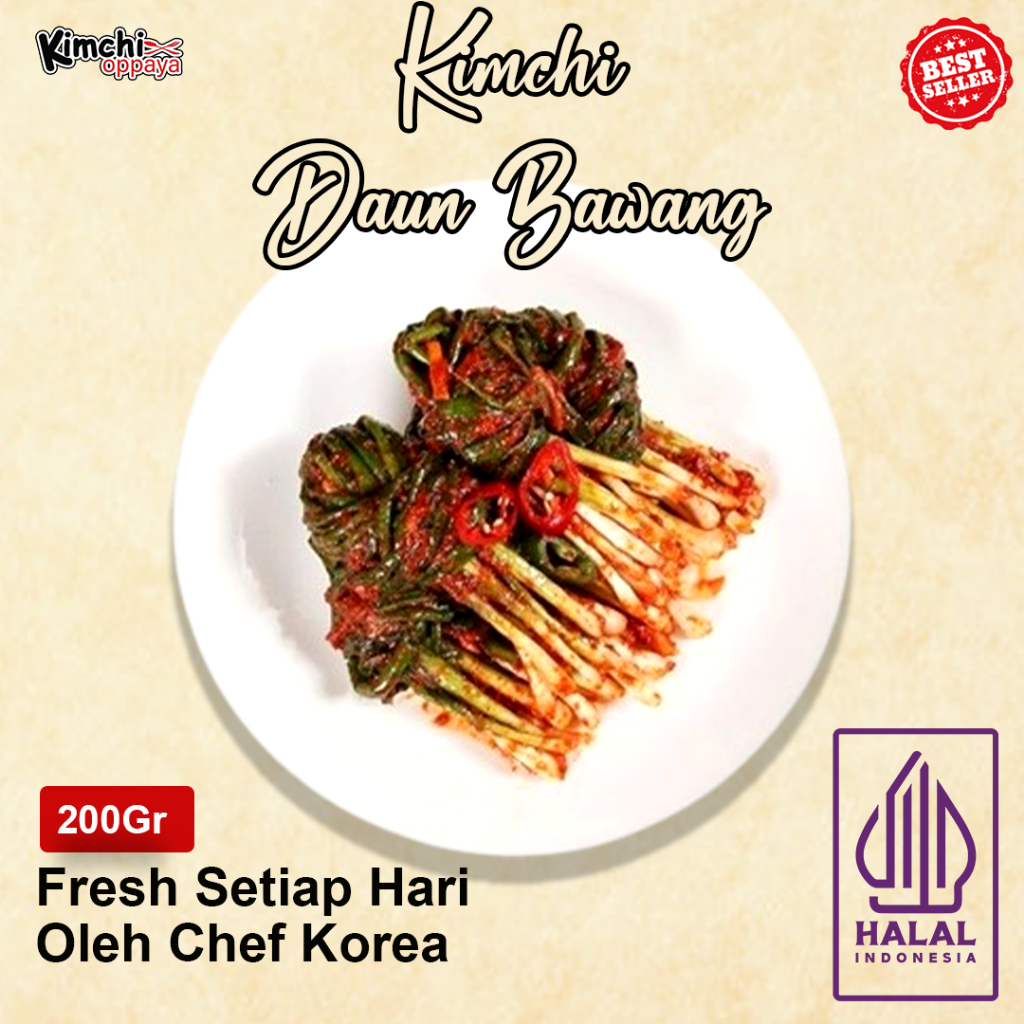 

Kimchi Daun Bawang Korea 200 Gram Halal Pa Kimchi Korean Authentic