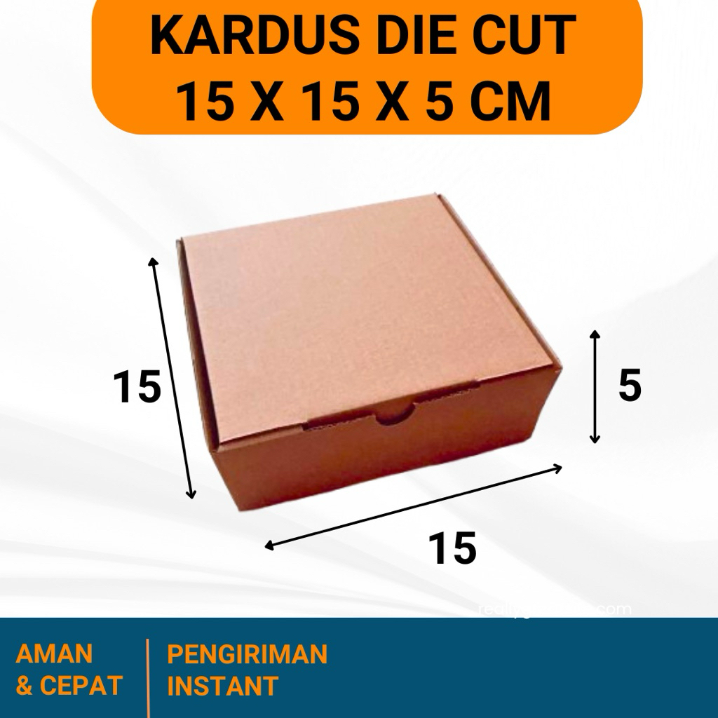 

KARDUS 15x15x5 cm / BOX KARTON CORUGATED DIE CUT E-FLUTE
