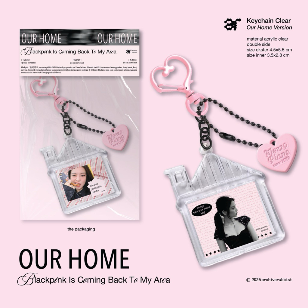 KEYCHAIN KPOP BLACKPINK | KEYCHAIN CLEAR OUR HOME BLACKPINK | GANTUNGAN TAS BLACKPINK | JENNIE JISOO