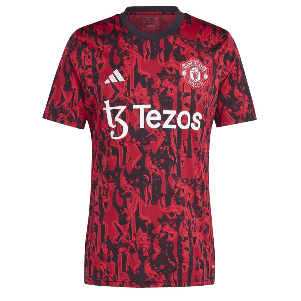 Adidaz Original Manchester United Pre-Match Jersey In Red