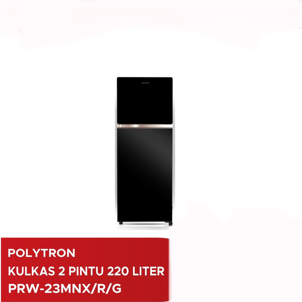 KULKAS POLYTRON 2 PINTU JUMBO PINTU KACA PRW - 29MNX