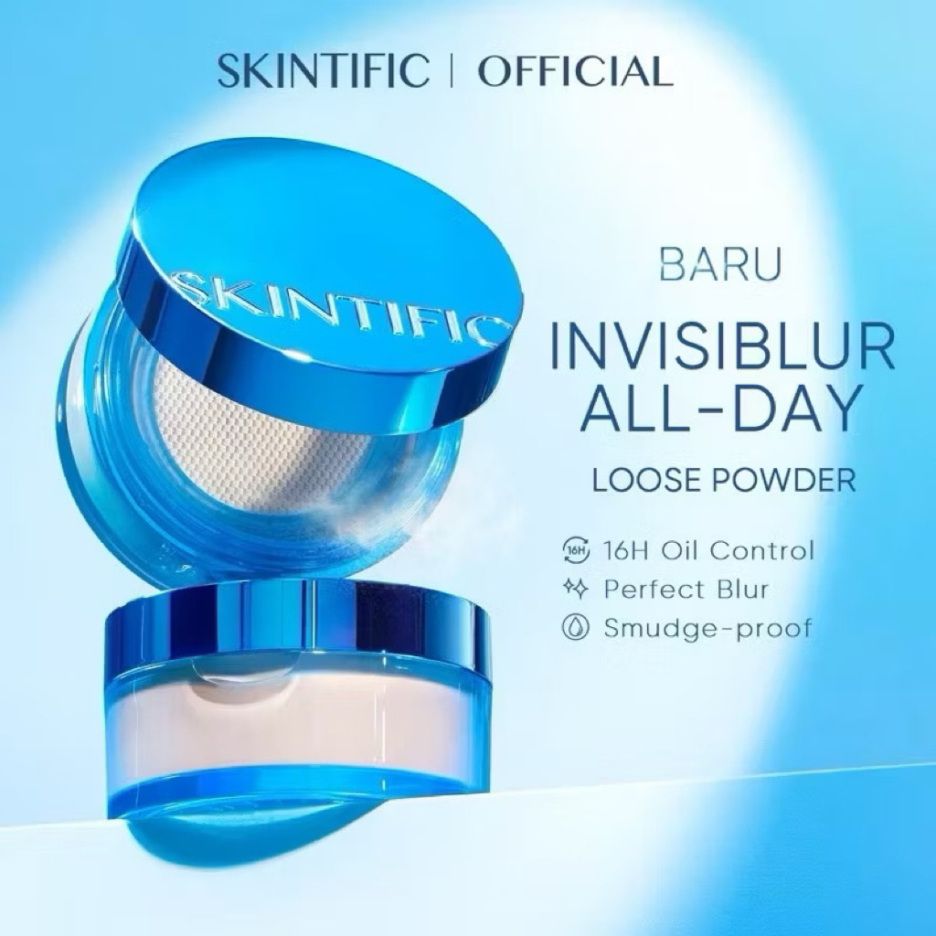 Skintific Invisiblur All Day Loose Powder / Skintific Loose Powder / Skintific Bedak Tabur