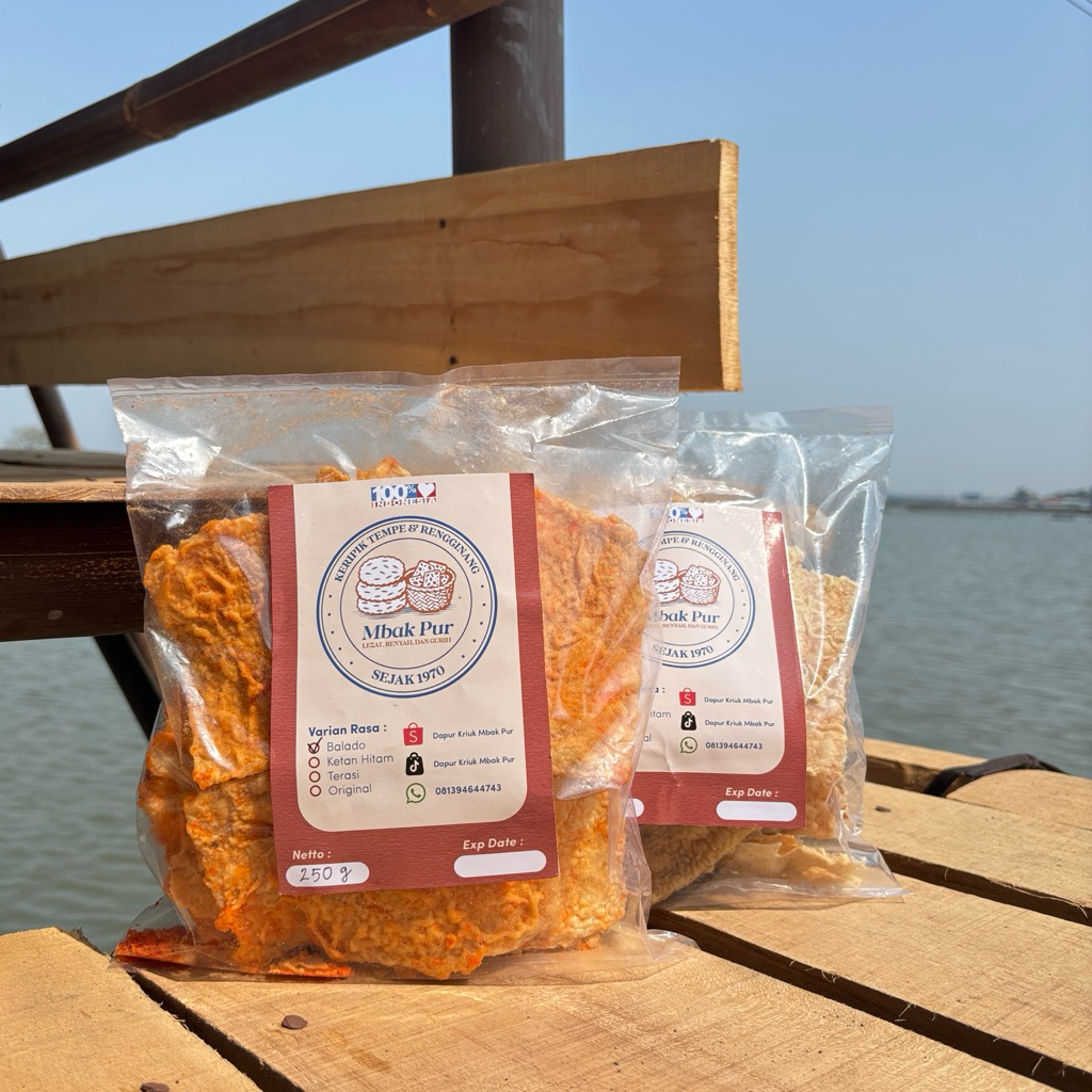 

Keripik Tempe Original Balado 250g Snack Cemilan Kriuk Asin Promo Murah