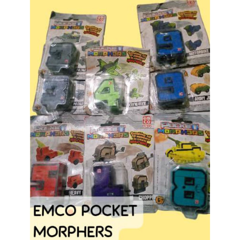 Mainan Robot Angka Emco Pocket Morphers