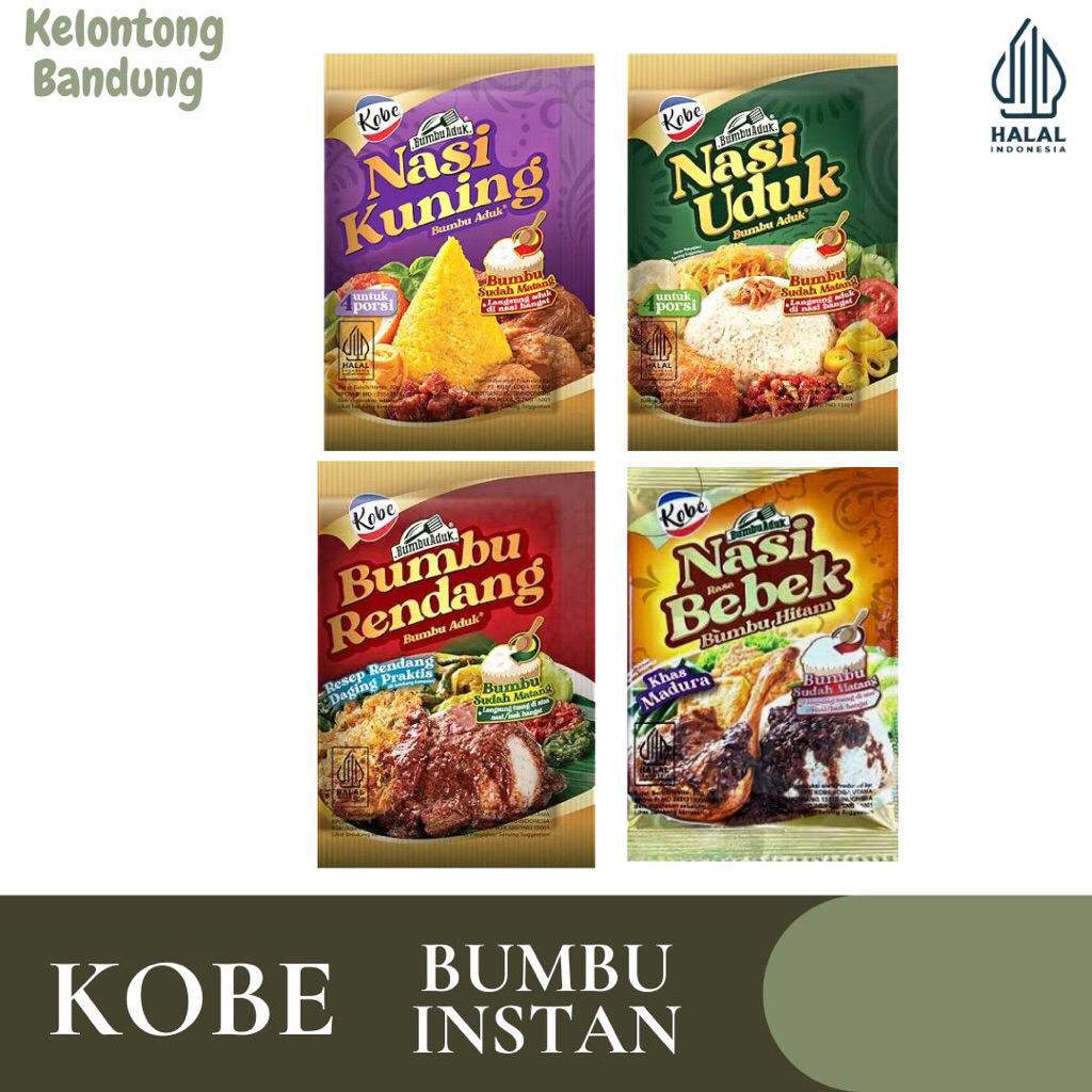 

Kobe Bumbu Instan Nasi Kuning / Nasi Uduk / Bumbu Aduk / Bumbu Sudah Matang 15g/ 1RENCENG