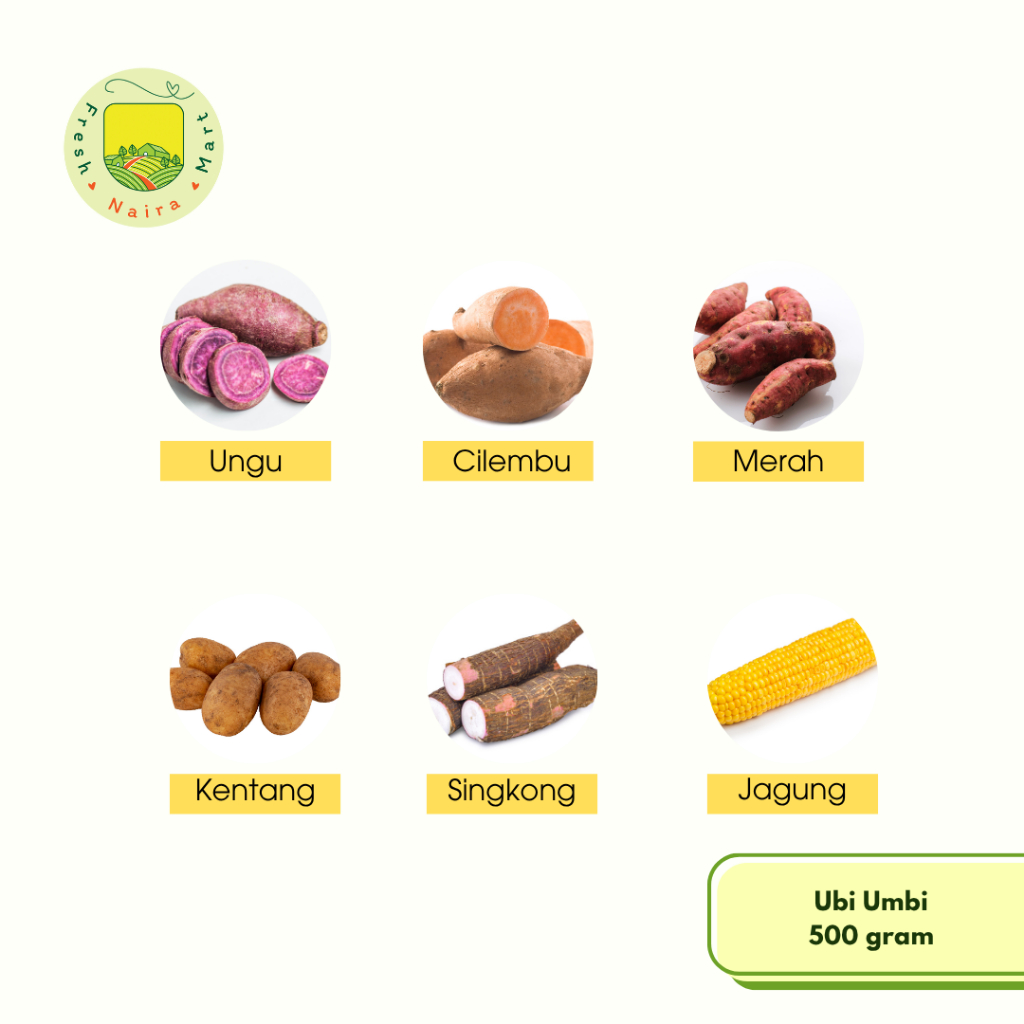 

Ubi Singkong Jagung Kentang Dieng Karbohidrat 500 gram