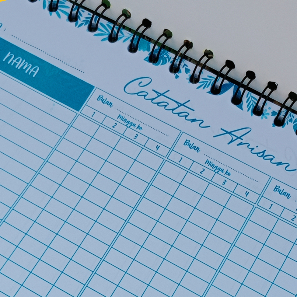 

Buku Pembantu Rekap Arisan / Buku Catatan Absensi Arisan Mingguan Bulanan Isi 50 Lembar Kertas