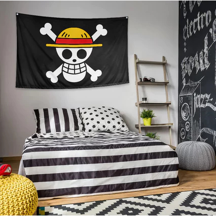 bendera one piece / bendera luffy one piece / bendera mugiwara one piece / bendera one piece 1 meter