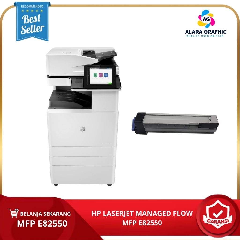 Printer HP Laserjet Managed Flow MFP E82550 Printer laser Mono A3 Multifungsi