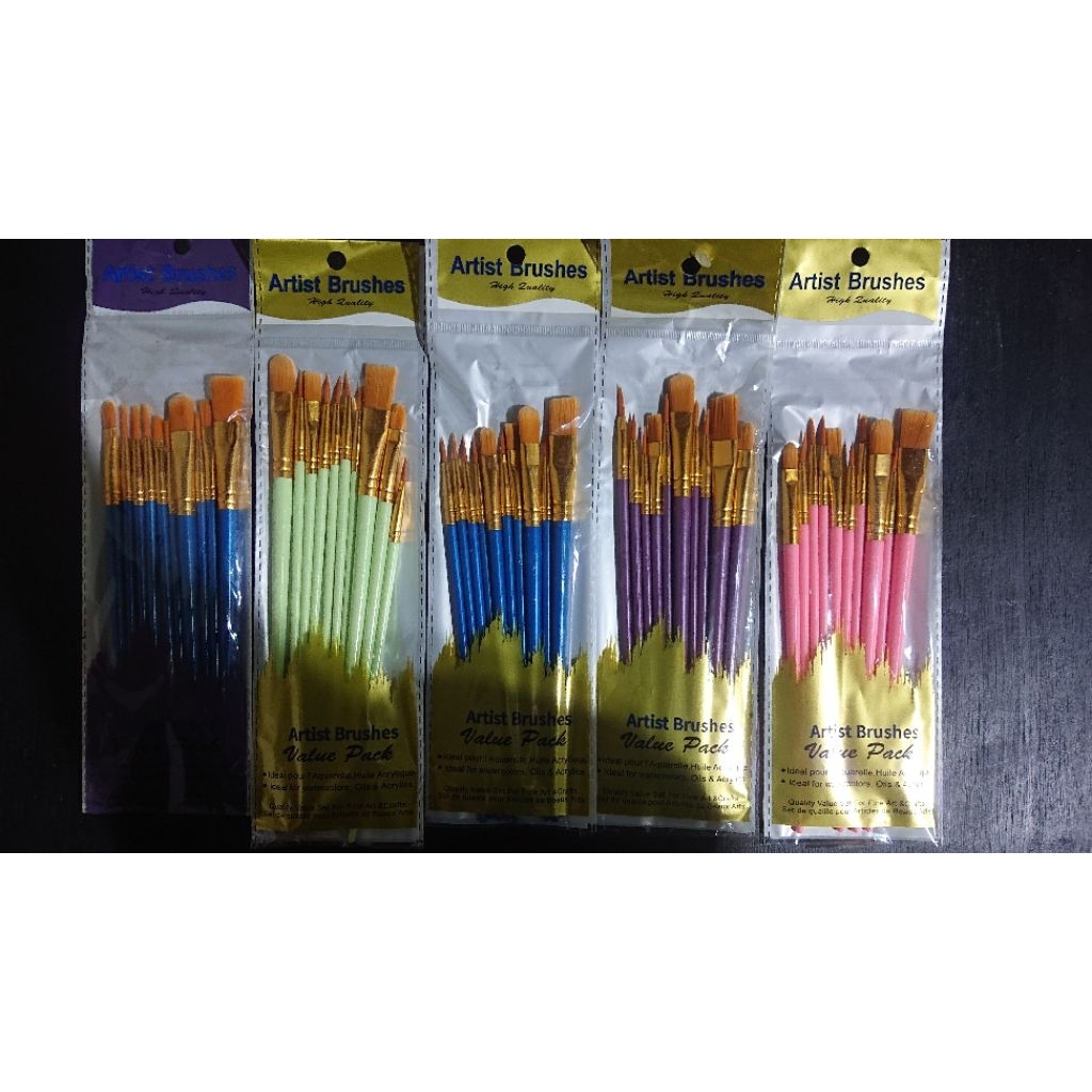 

Kuas cat air/minyak/brush/kuas canvas/ acrylic isi 10