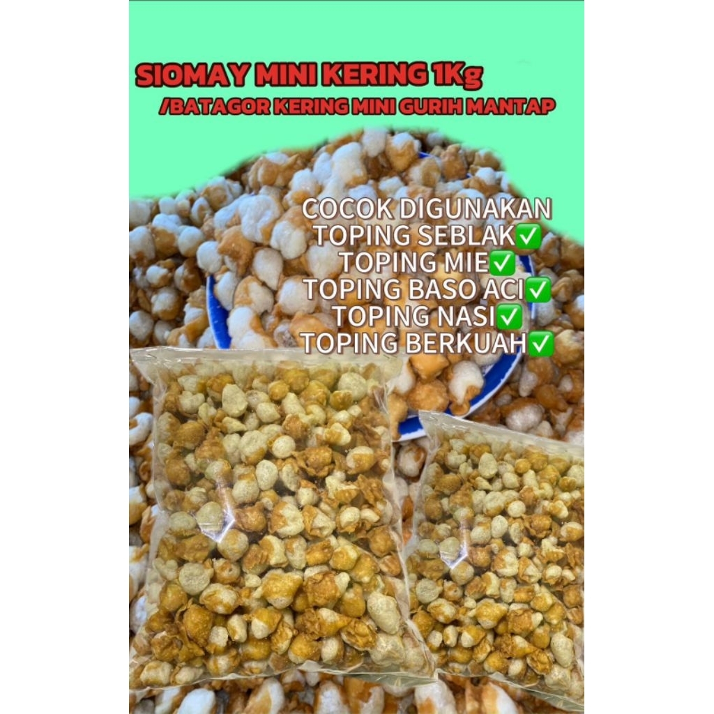 

Batagor mini atau bustik siomay kering renyah mantap 1Kg