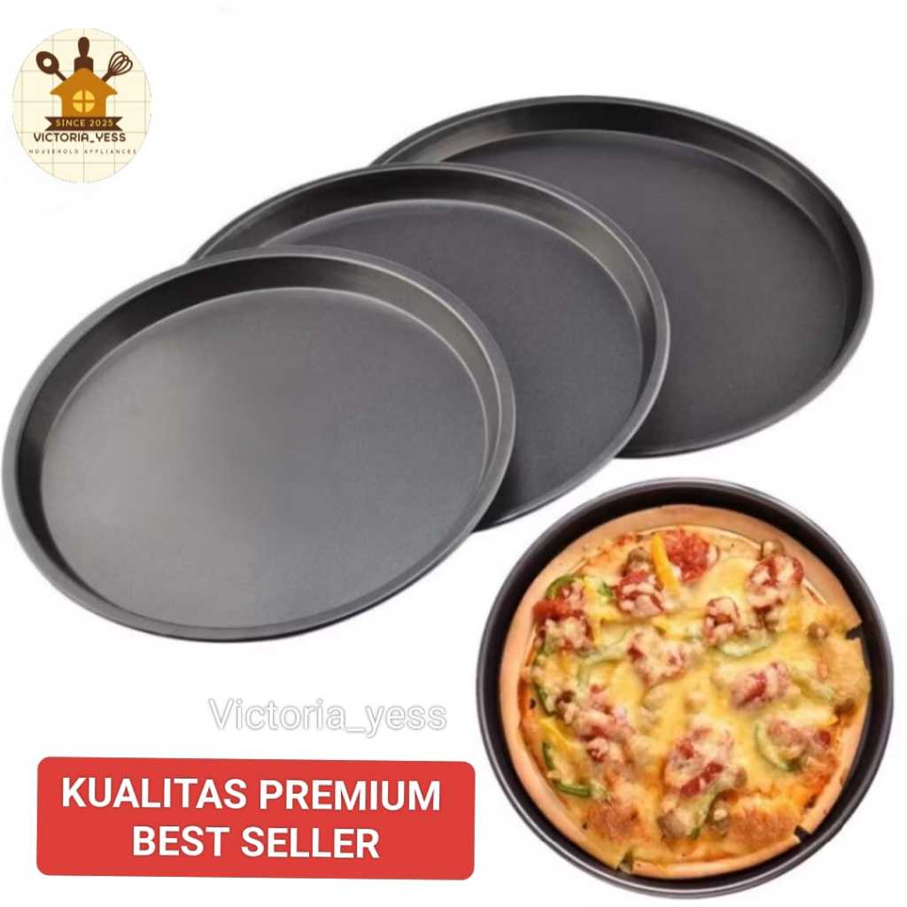 PIZZA PAN CARBON STEEL JAMINAN MUTU BAHAN TEBAL & KUAT LOYANG PIZZA OVEN