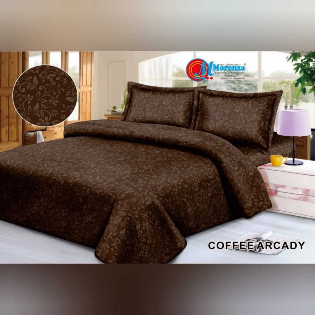 sprei sorong sprei duo 2in1 Morenza ukuran 140 x 200 motif Emboss menggunakan karet disetiap sudut
