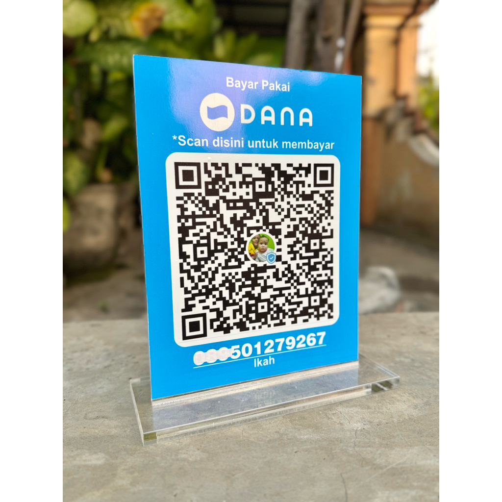 

AKRILIK MEJA UKURAN 15x20cm CUSTOM PEMBAYARAN BARCODE DANA GOPAY SHOPEPAY OVO QRIS DLL