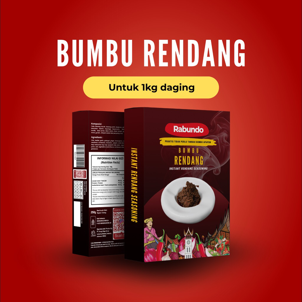 

Bumbu Rendang Padang 250g Asli Minangkabau by Rabundo Bumbu Instan Masakan Padang Rendang Pedas Rendang Sapi Ayam Ikan Telur Jamur Jengkol Seafood Bebek kambing dapur marinasi