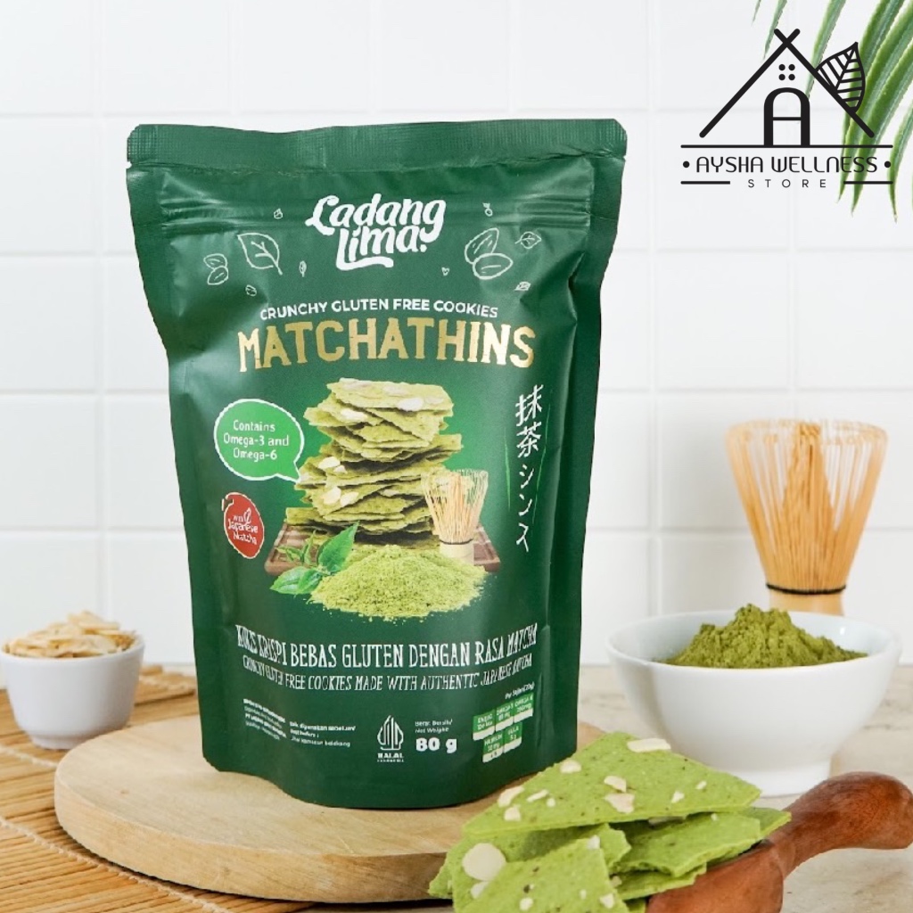 

￼Matchathins Cookies 80g - Healthy Snack Gluten Free With Protein Ladang Lima