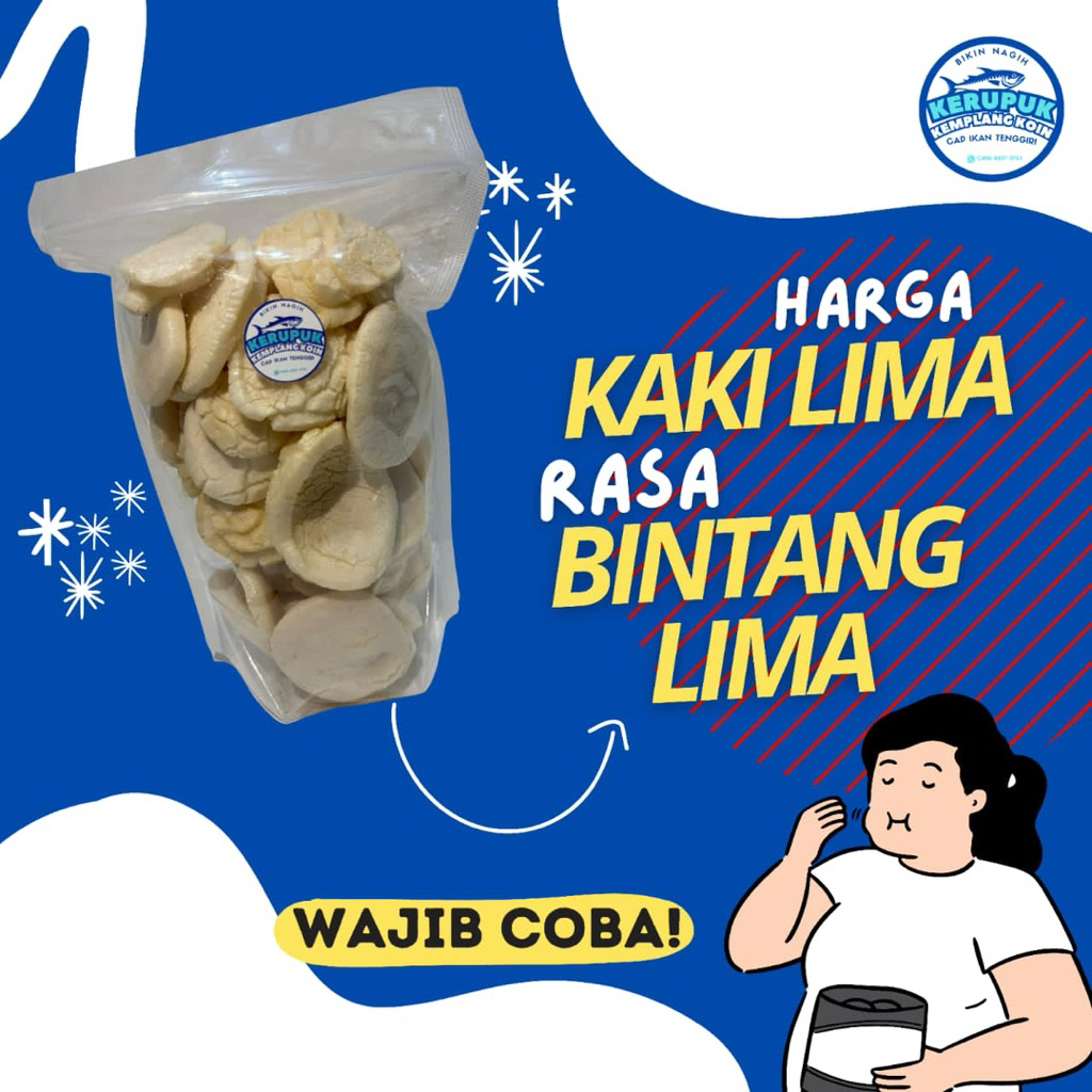 

Kerupuk Kemplang Koin Ikan Tenggiri - Bikin Nagih