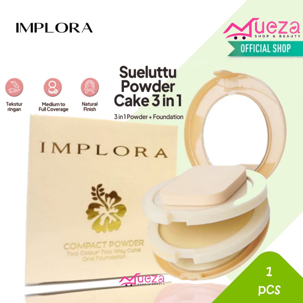 Implora Sueluttu Powder Cake Implora Bedak Sueluttu Powder Cake 3in1 BPOM Original COD