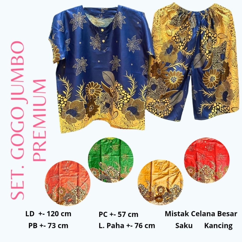 [PREMIUM] SETELAN DASTER GOGO BUSUI FRIENDLY LD 120 PB 73 PC 57 - SETCEL RAYON SUPER JUMBO CELANA PE