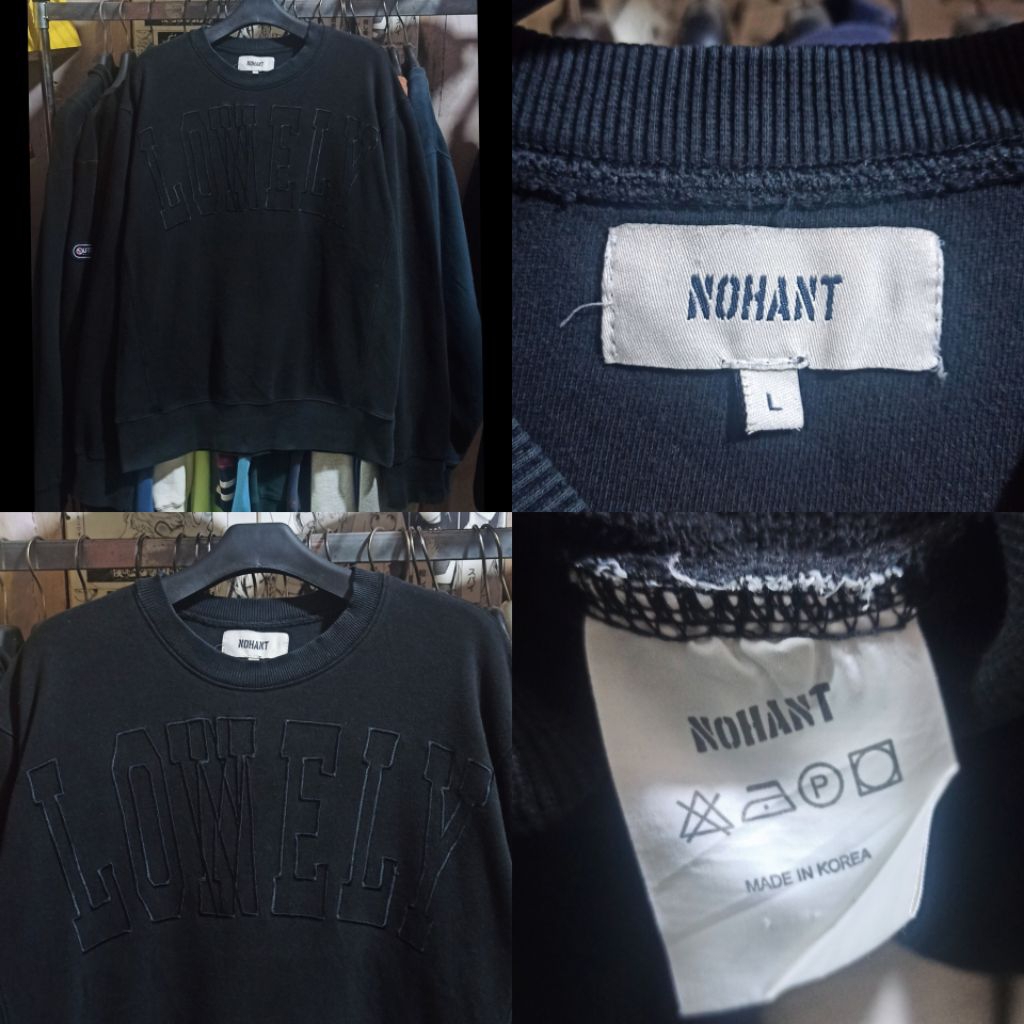 Nohant lonely/lovely black in black crewneck