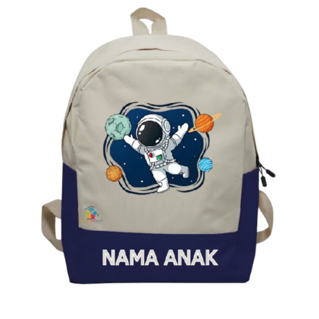 Tas Ransel Anak Sekolah Astronot - Tas Ransel Anak Sekolah Mengaji Free Costum Nama