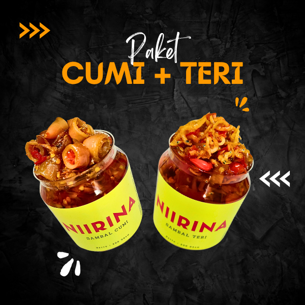 

Paket Hemat Niirina Sambal Cumi & Sambal Teri (400gr / @200gr)