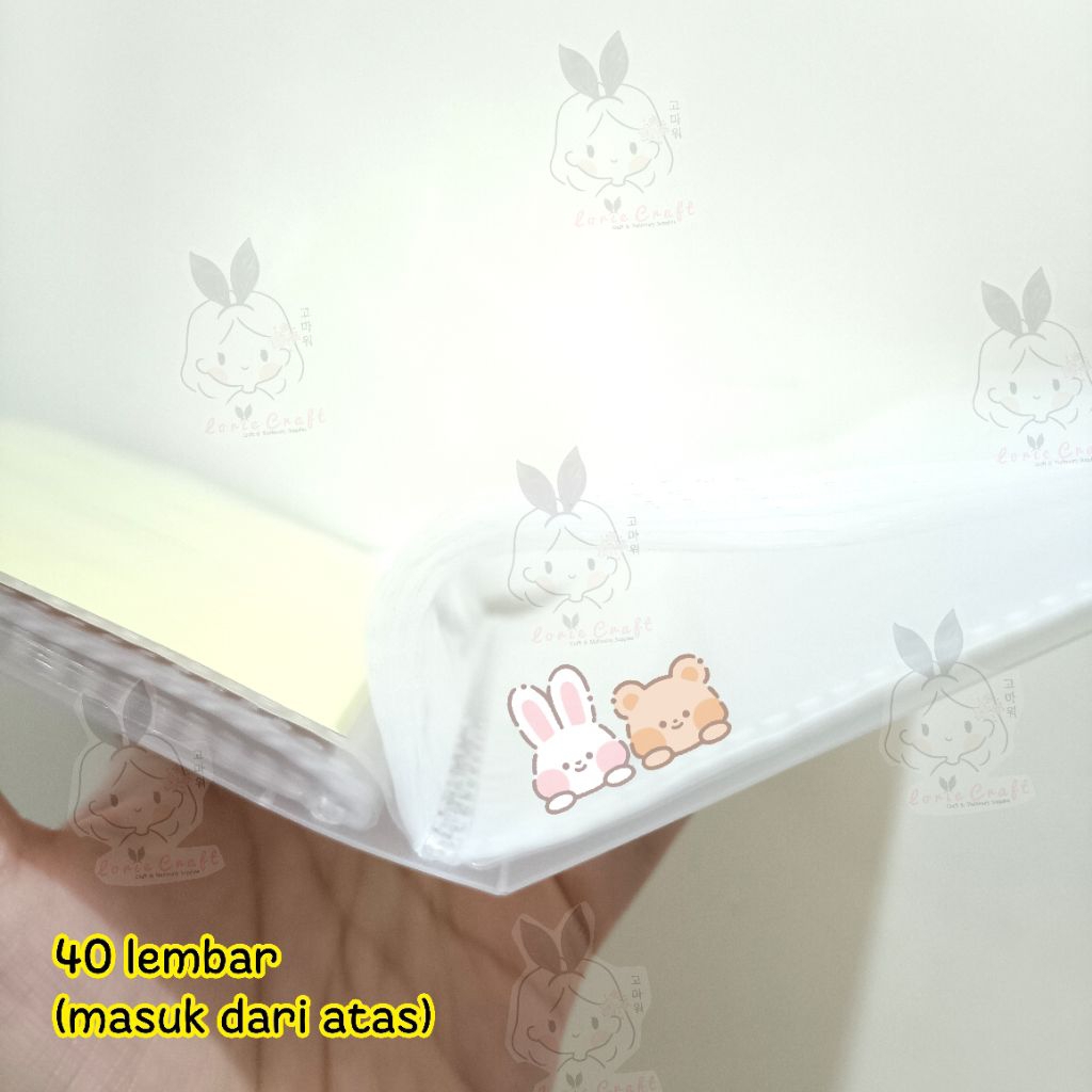 

READY INSTANT LC A6 Bag Type Storage Book Buku Binder PVC Transparan Album Book 40 lembar