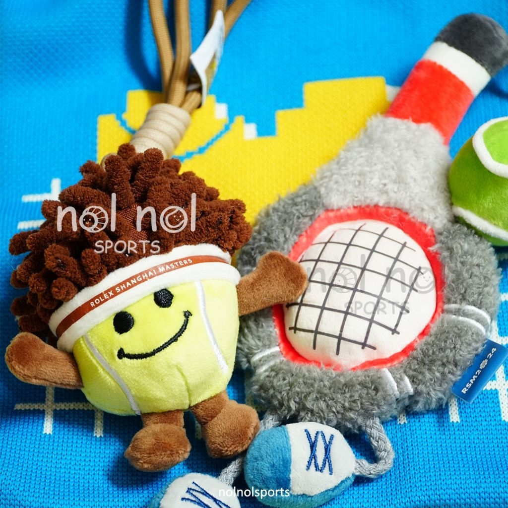 NNS tennis shanghai master tournament doll merchandise boneka bola tenis kribo raket tenis lucu