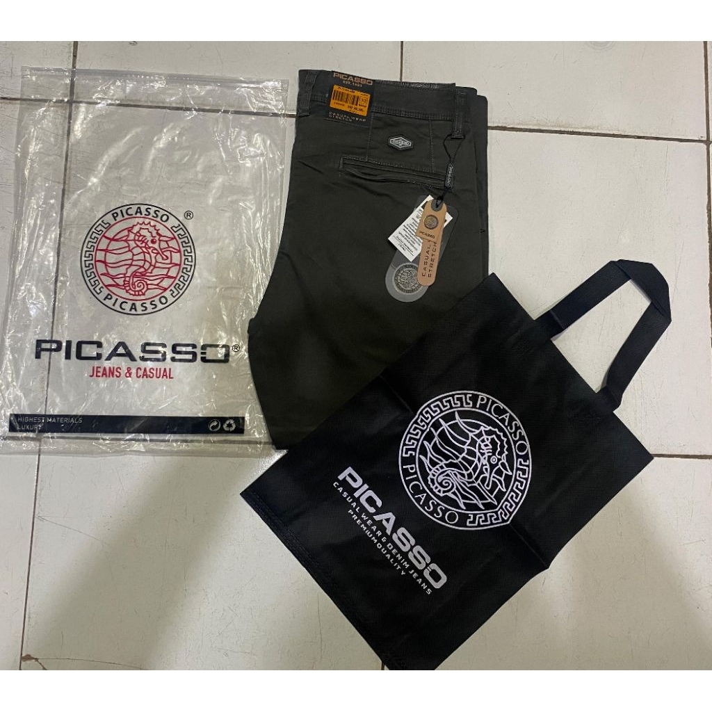 CELANA PANJANG PICASSO CHINO - SLIMFIT PICASSO CHINO ( BISA COD & GRATIS ONGKIR )