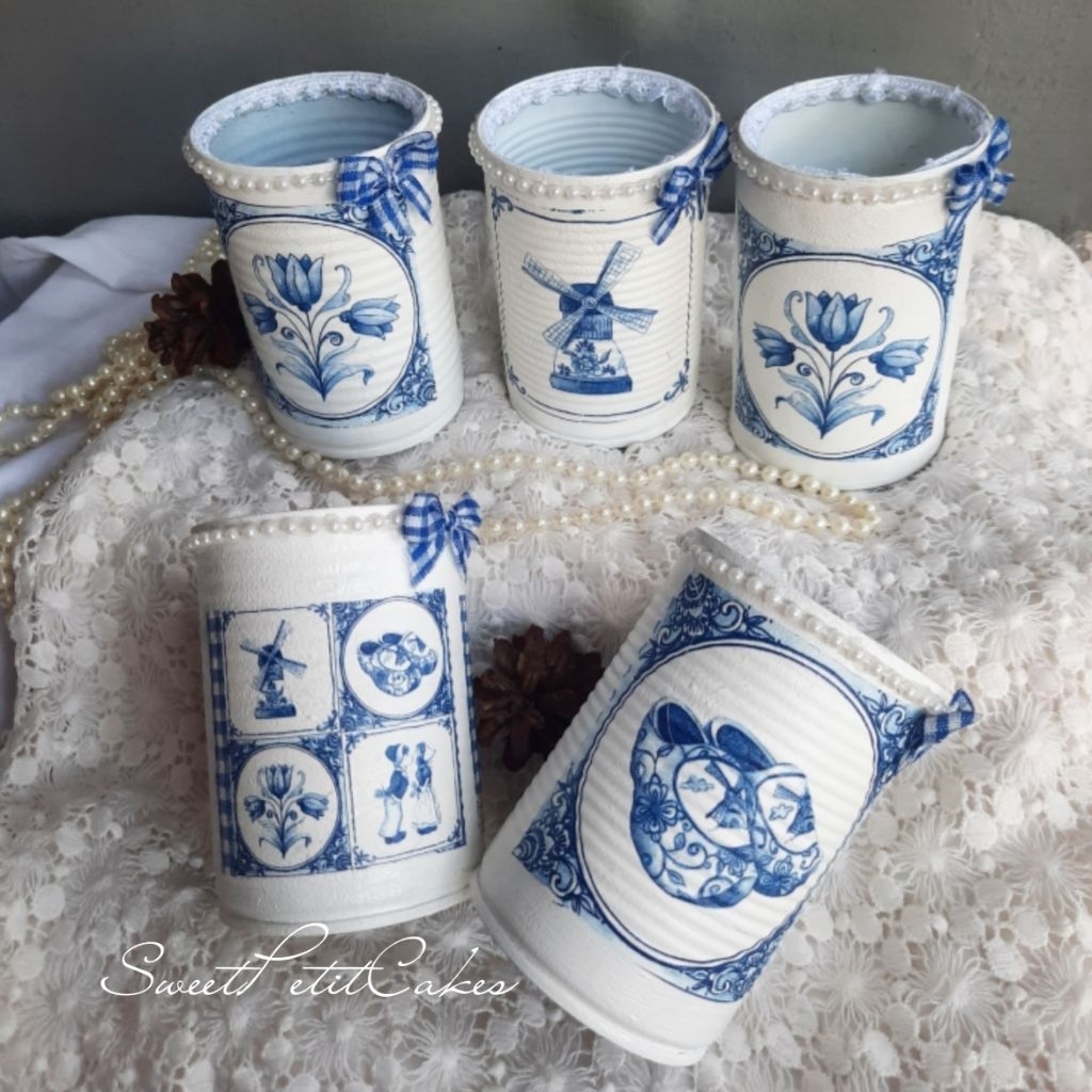 Kerajinan kaleng bekas#decoupage Kaleng Holland#kerajinan kaleng bekas#