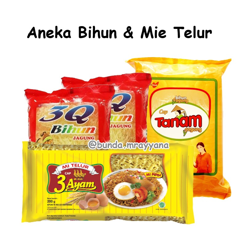 

[add-sembako] Aneka Mie Bihun (Mie Telur, Telor, Pop, spageti, spaghetti, gelas, wow)