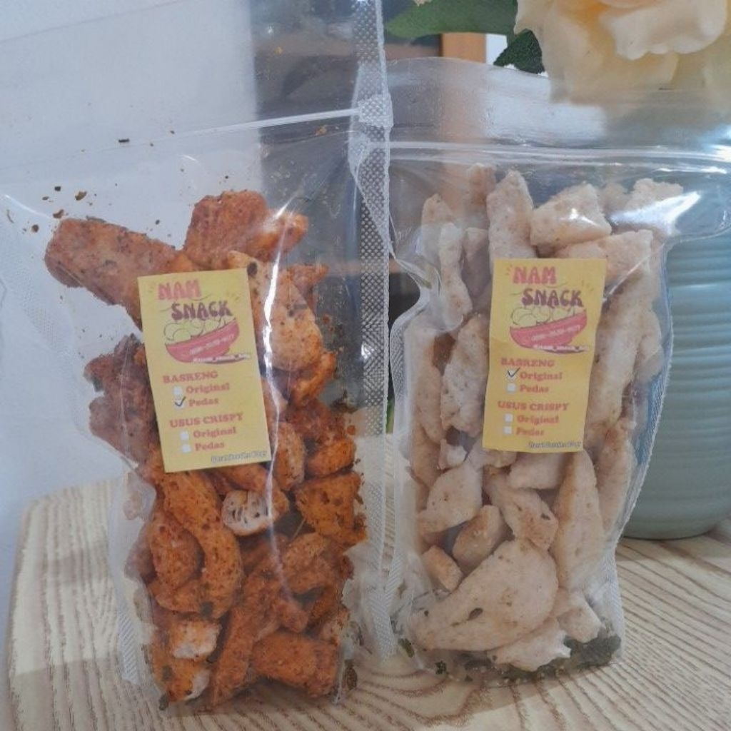 

Basreng Asin dan Pedas Daun Jeruk NAM Snack