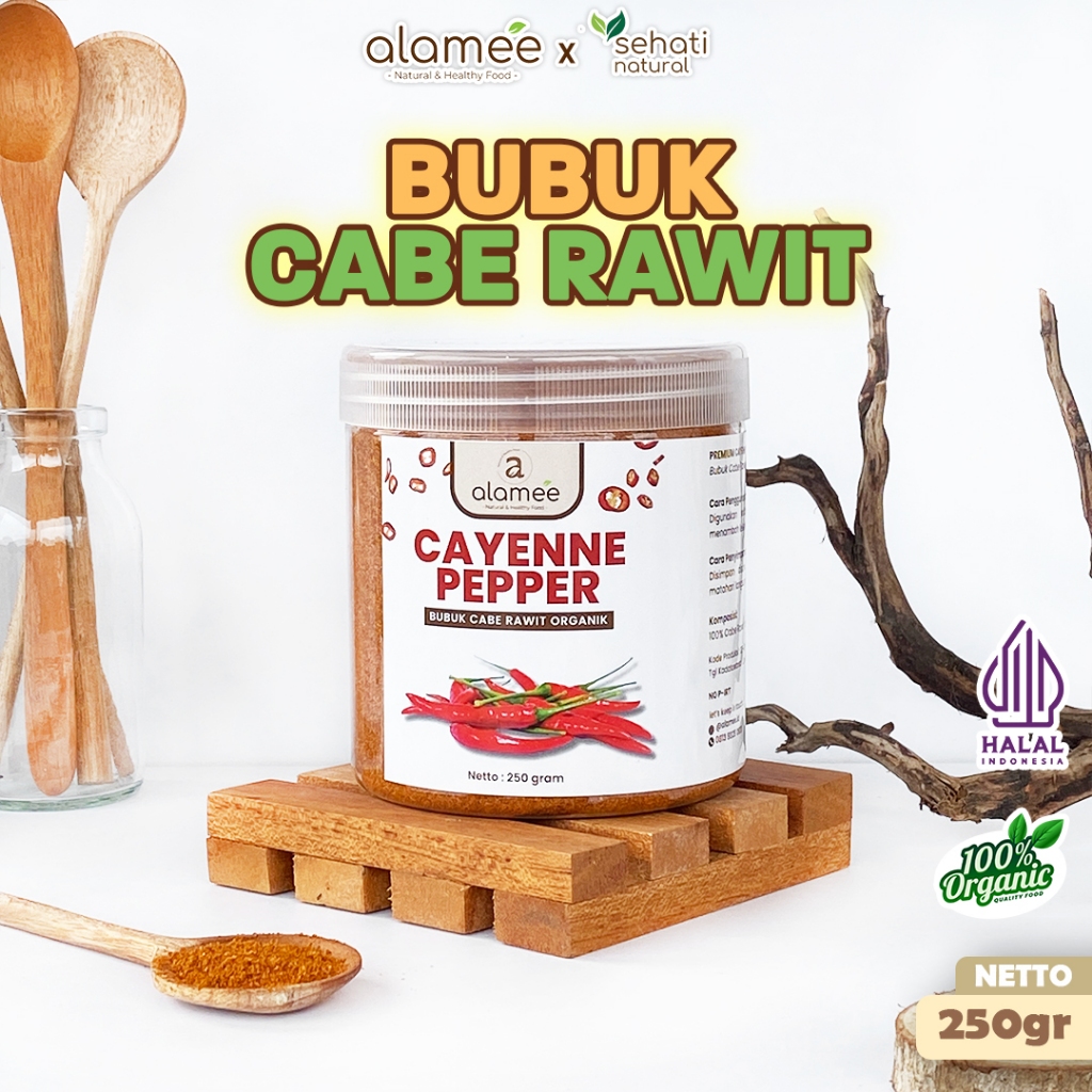 

ALAMEE Bubuk Cabe Rawit Cayenne Pepper Seasoning Powder Tanpa Campuran Bumbu Masakan Dapur 250gr