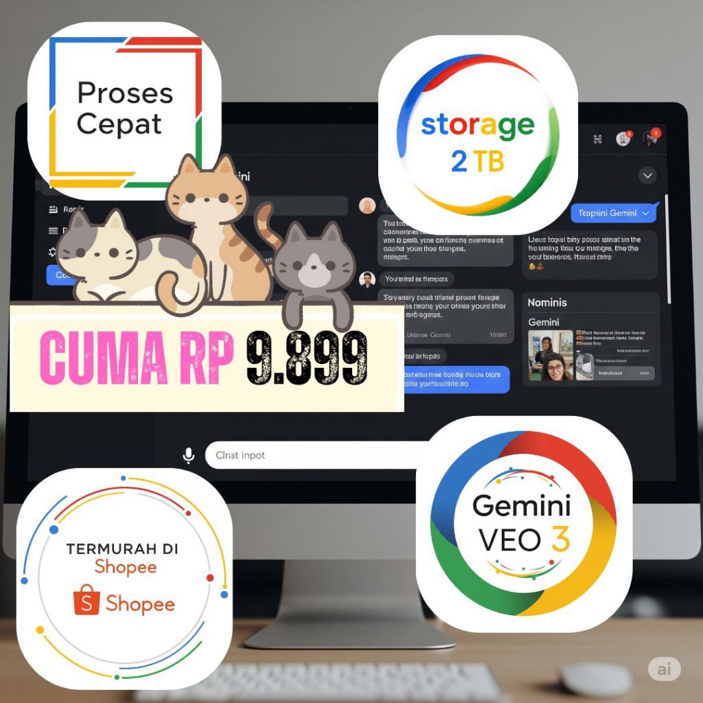 Akun Google Gemini AI Pro Gratis Ongkir