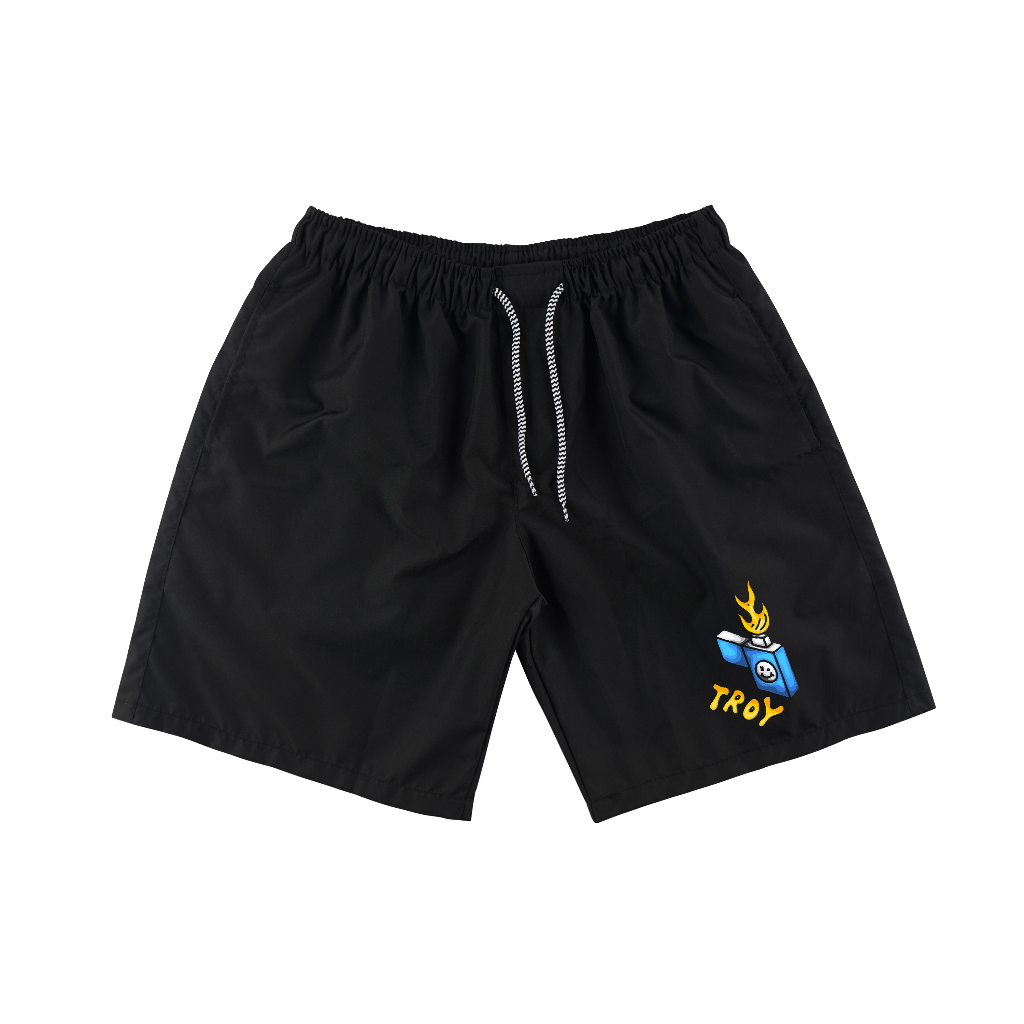 Troy Company Boardshort Black Smiling Lighter - Celana Pendek Pria Hitam PTD 2082