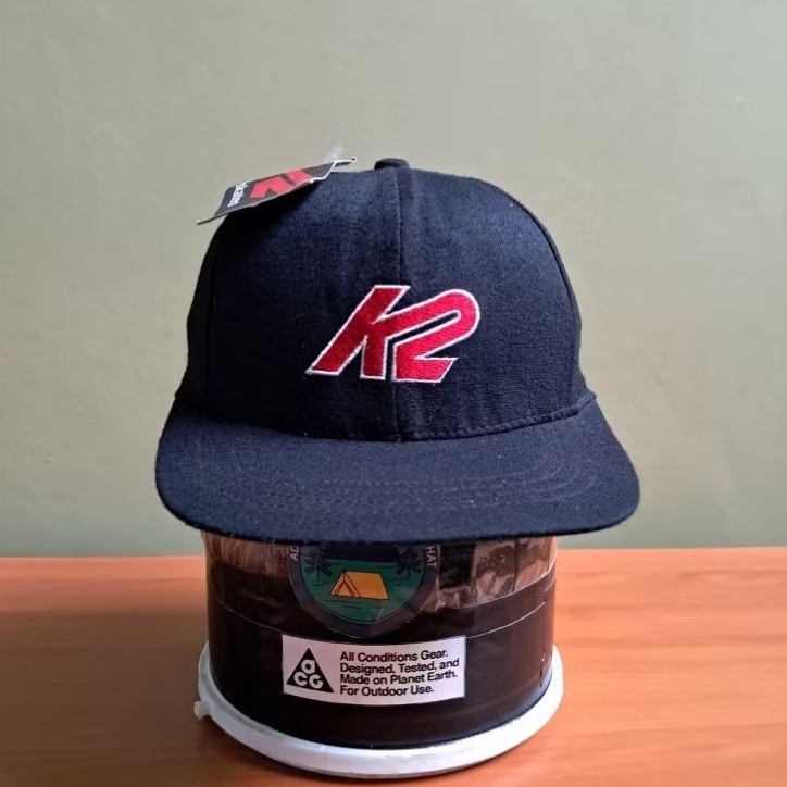 Vintage K2 Inline Skate Snapback Wool Black preloved
