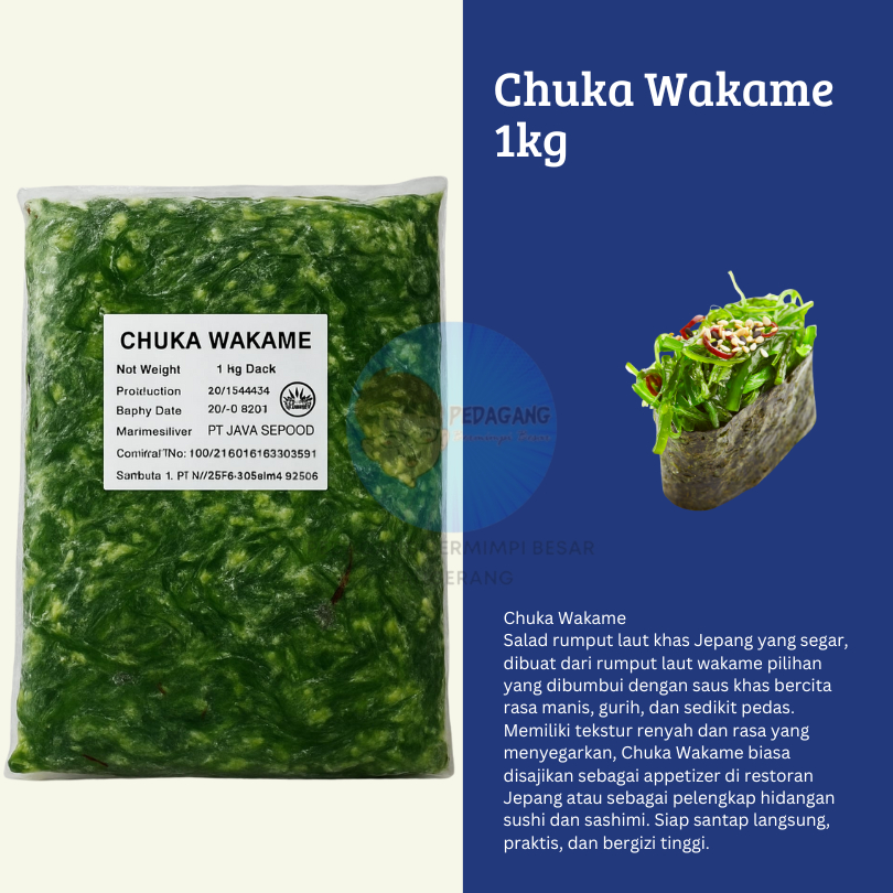 

Chuka Kuki Wakame 1Kg | Chuka Wakame 1Kg | Salad Rumput Laut