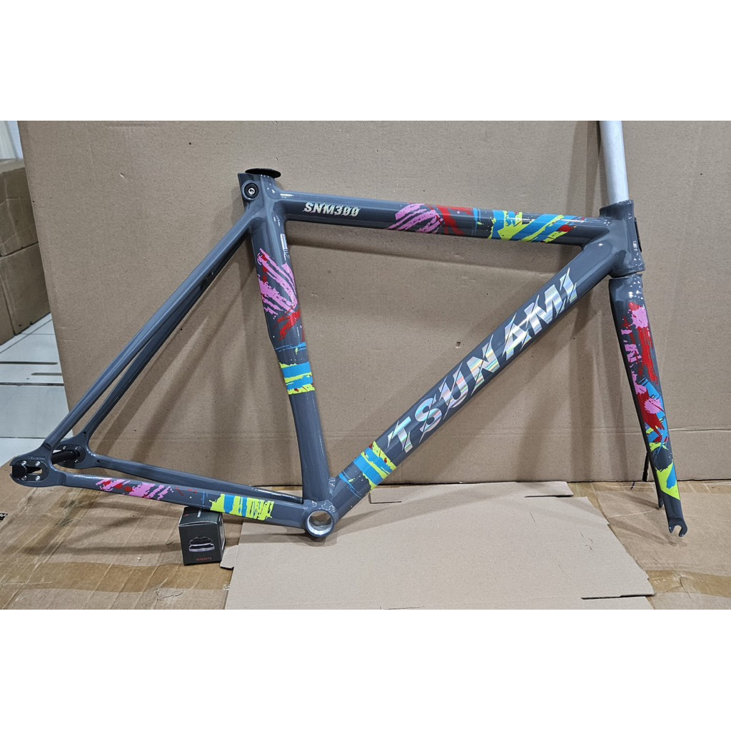 Frameset Sepeda Fixie TSUNAMI SNM300 Warna Grey
