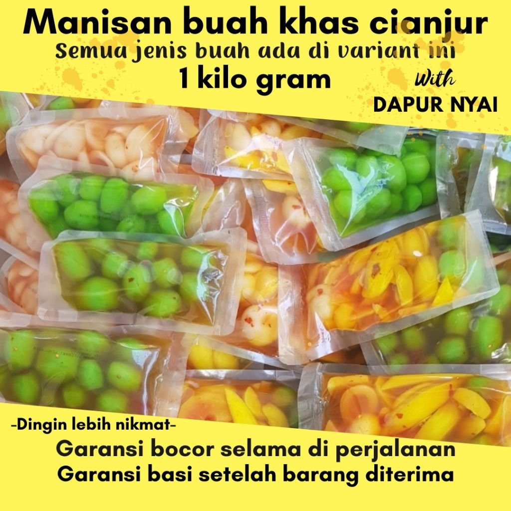 

1KG MANISAN BUAH ASIANAN BUAH RUJAK BUAH KHAS CIANJUR CAMPUR, MANGGA, SALAK, PEPAYA, KEDONGDONG BANGKOK, KEDONGDONG LOKAL, ANGGUR BOGOR/CANAR, BENGKOANG RASA MANIS ASAM SEGAR DAN PEDAS