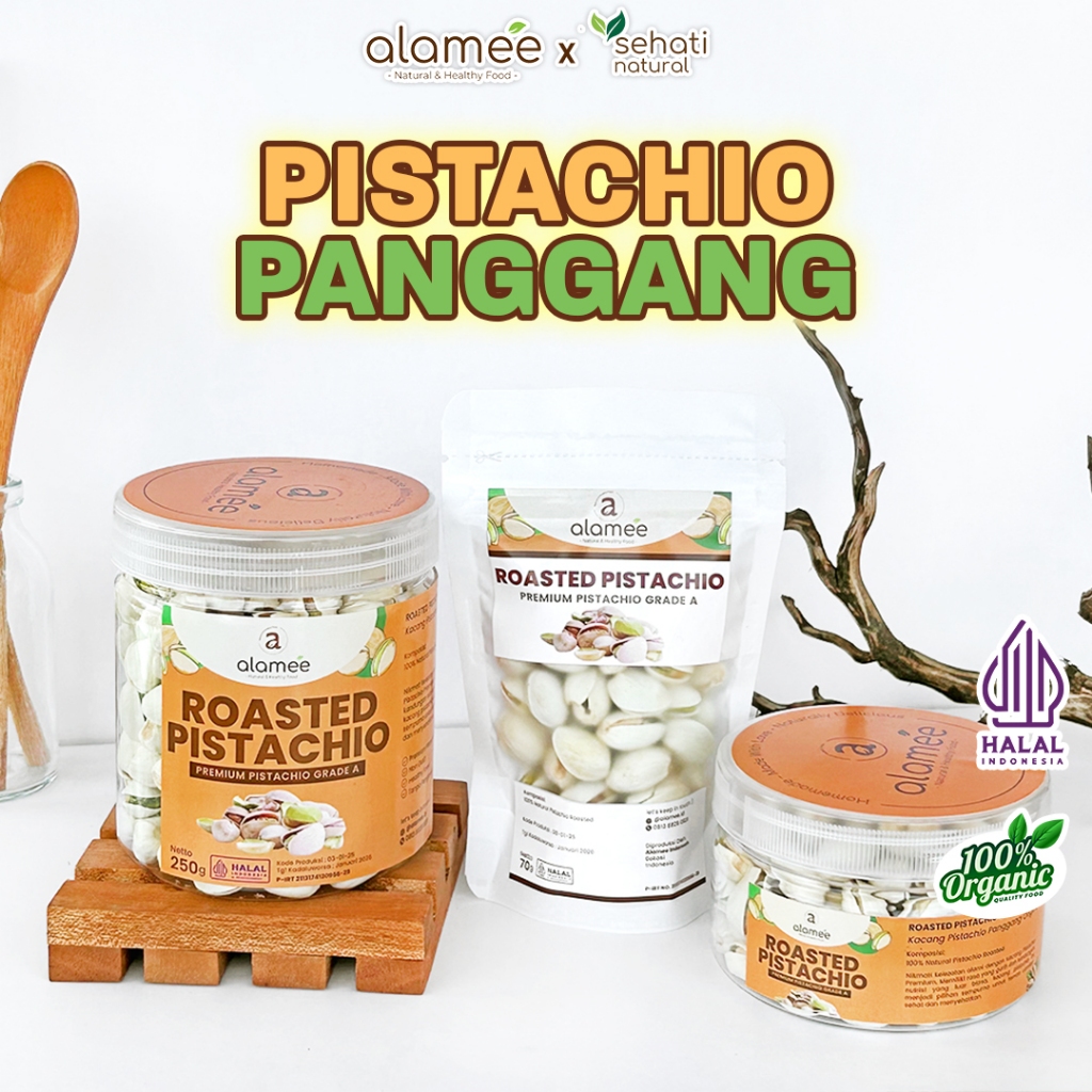 

Kacang Pistachio Premium Roasted Pistacio Non Msg Makanan Sehat Fustuk Panggang Fustuk Organic 250gr