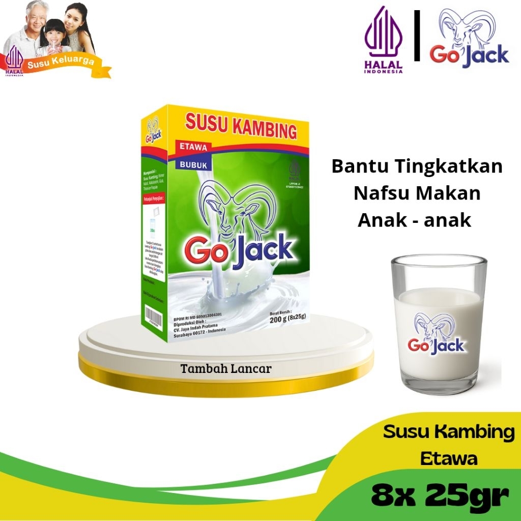

Penambah Nafsu Makan Anak & Dewasa – Susu Kambing Etawa Go Jack Asli 200g Murni Bergizi Tinggi Kalsium