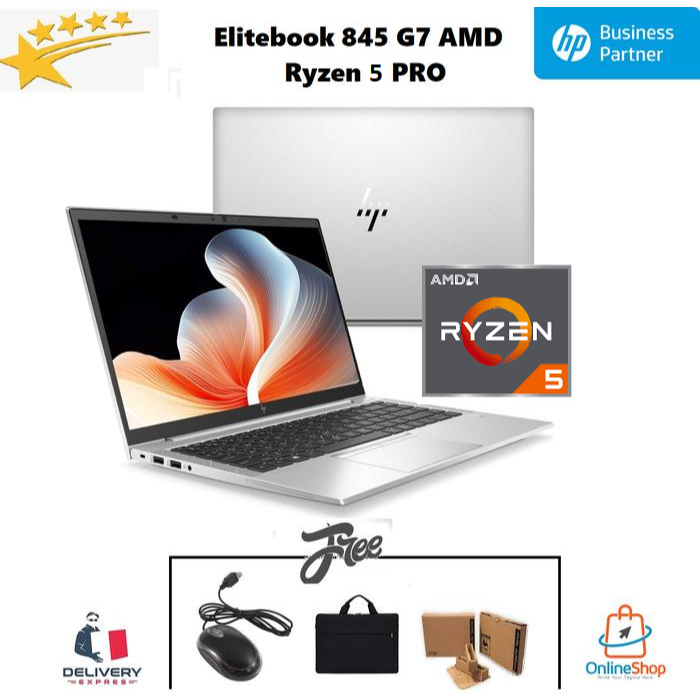 Laptop HP Elitebook 845 G7 AMD Ryzen 5 PRO RAM 16GB SSD 512GB TOUCHSCREEN full set