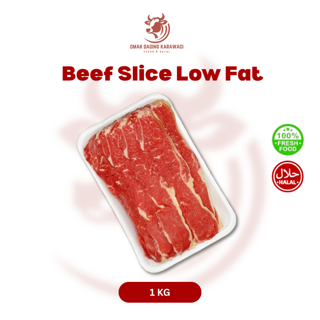 

Beef Slice Low Fat / Daging Sapi Slice Rendah Lemak Halal 1kg Tangerang