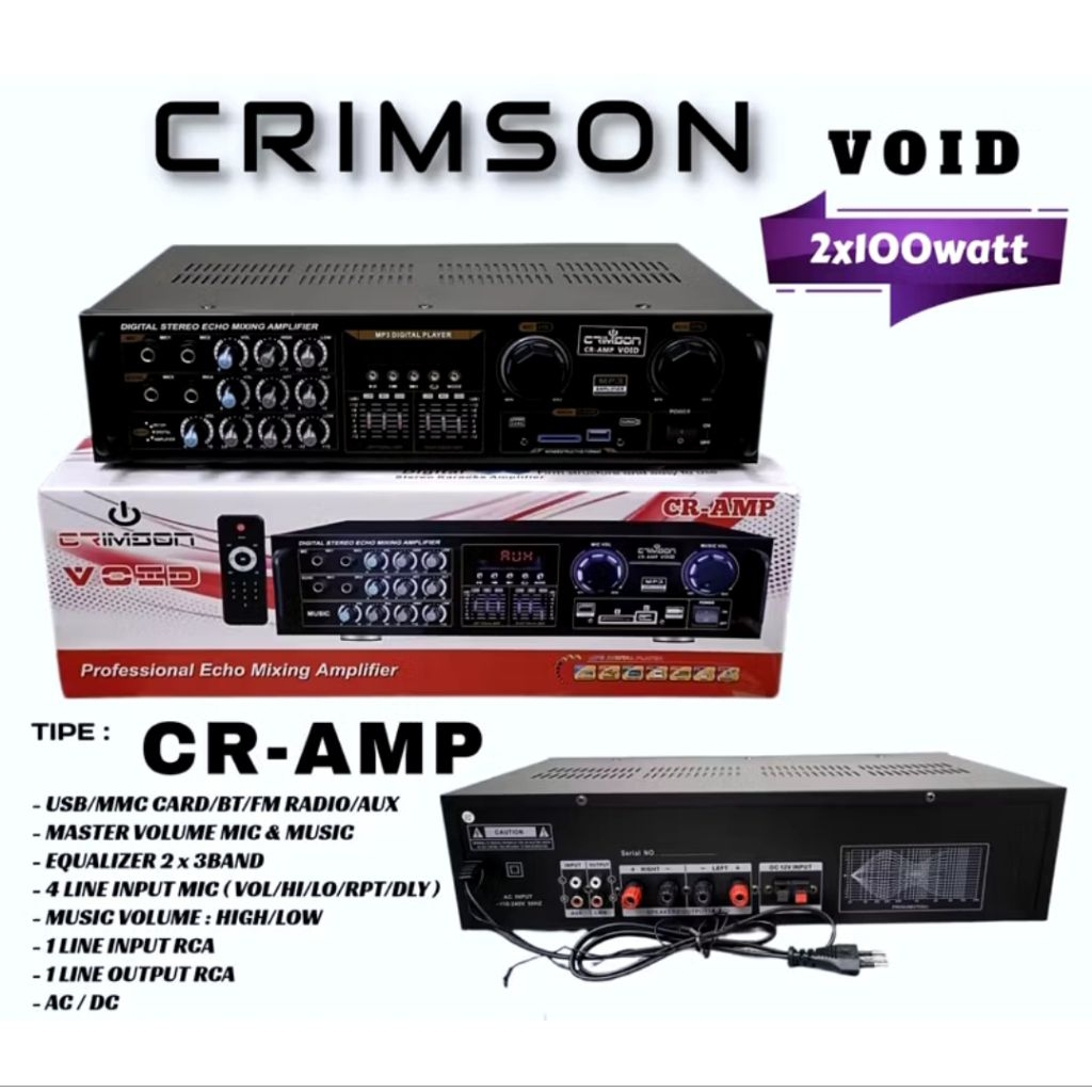 Ampli Amplifier Karaoke CRIMSON VOID Original TERBAIK
