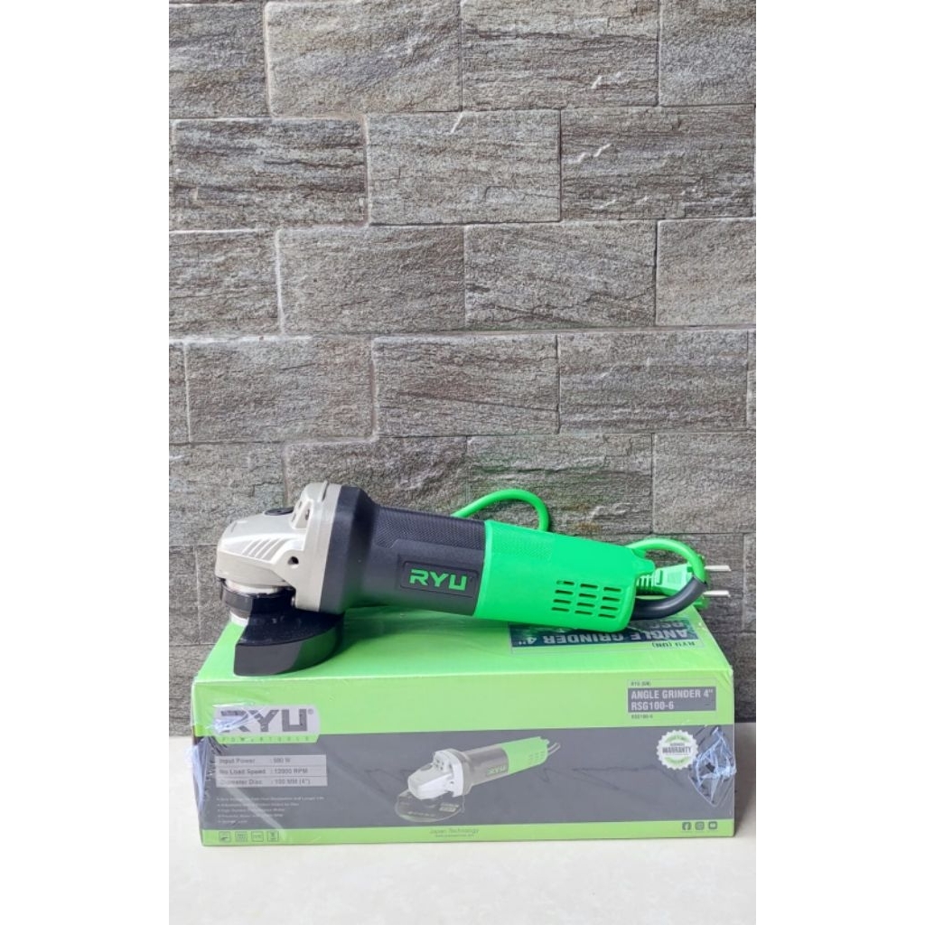 RYU GURINDA TANGAN 4" RSG100-6 / ANGLE GRINDER 4" RSG100-6